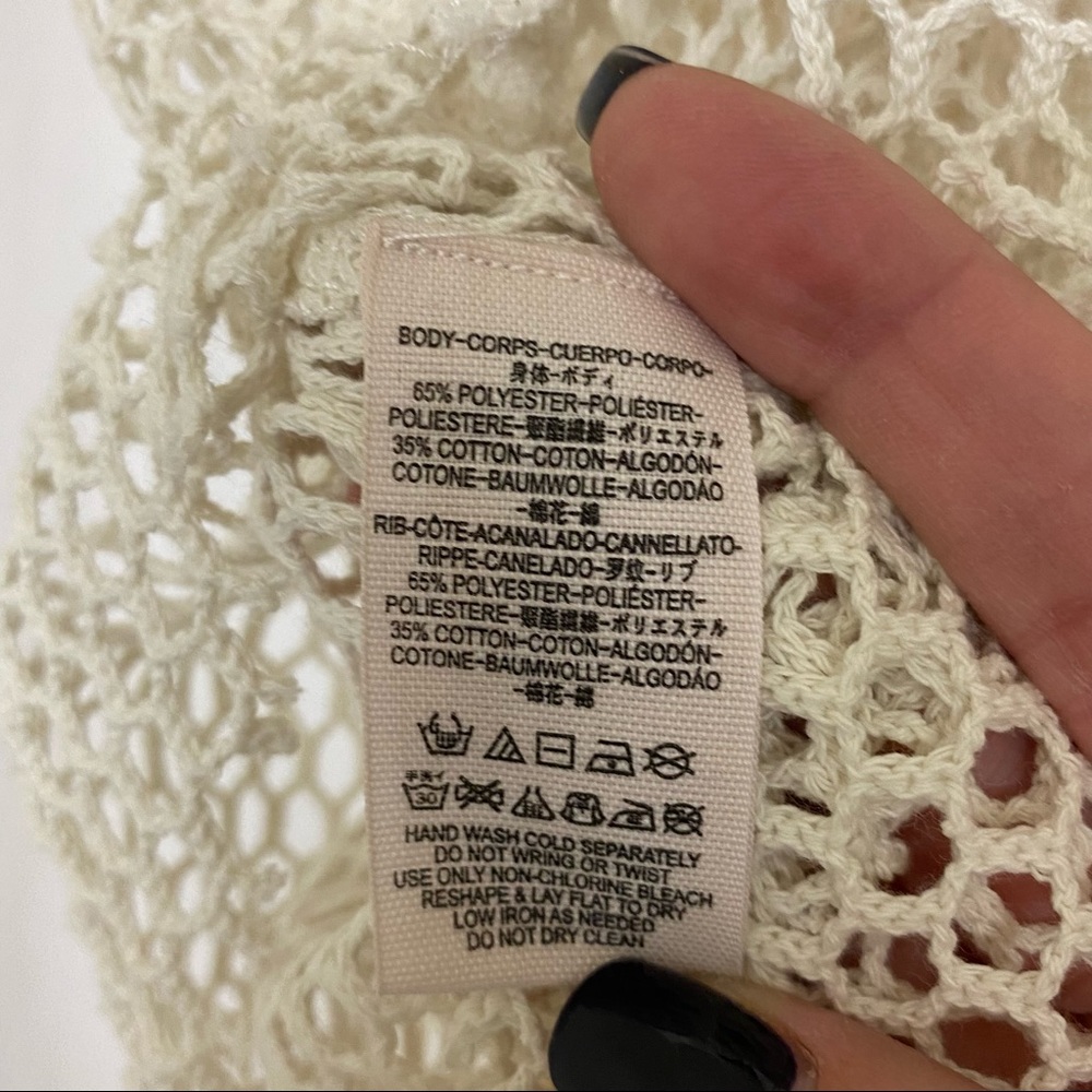 FREE PEOPLE Mesh Cream Racerback Top - Picture 10 of 12